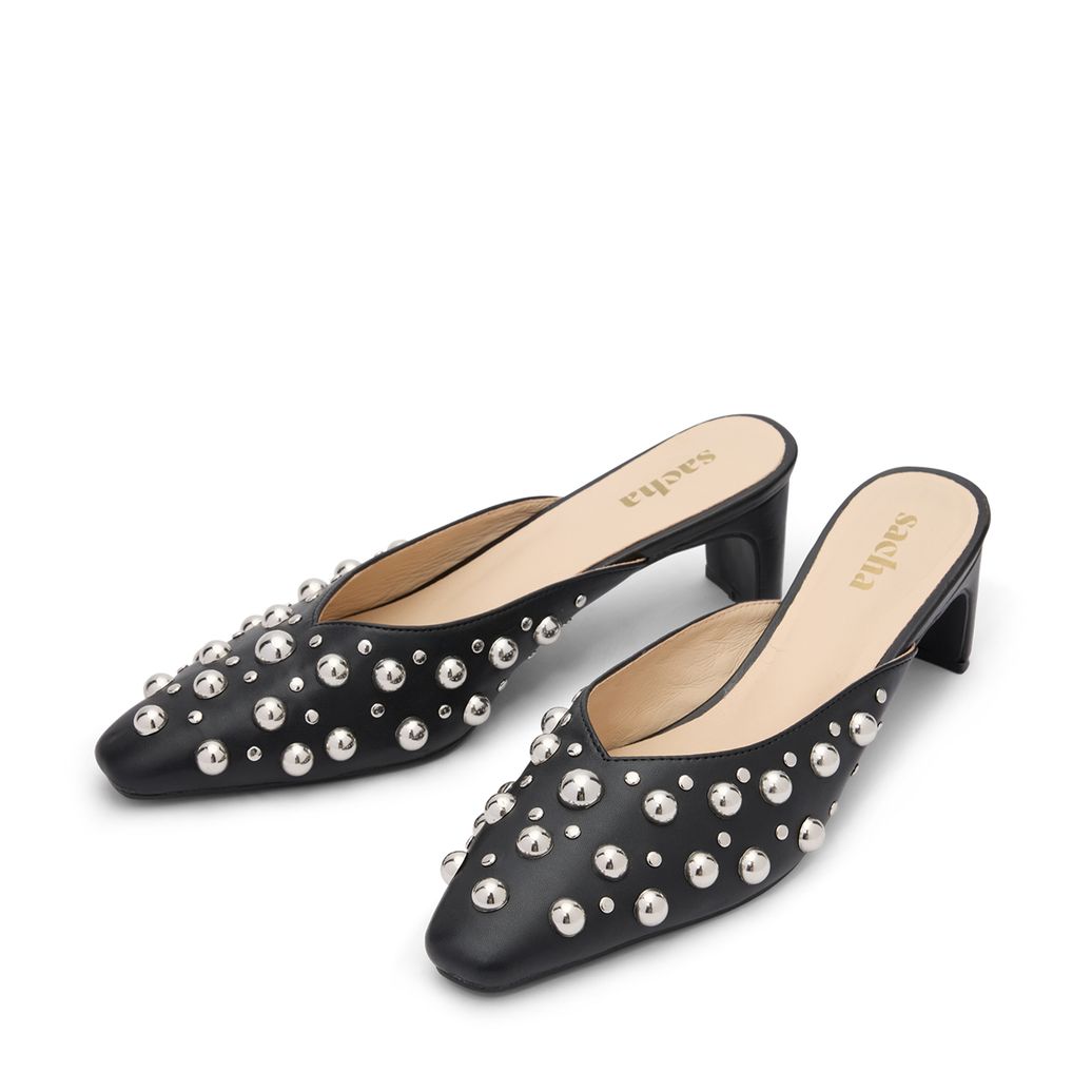 Mules avec clous - noir