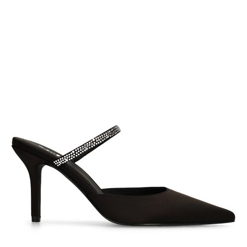 Zwarte pumps met strass bandje