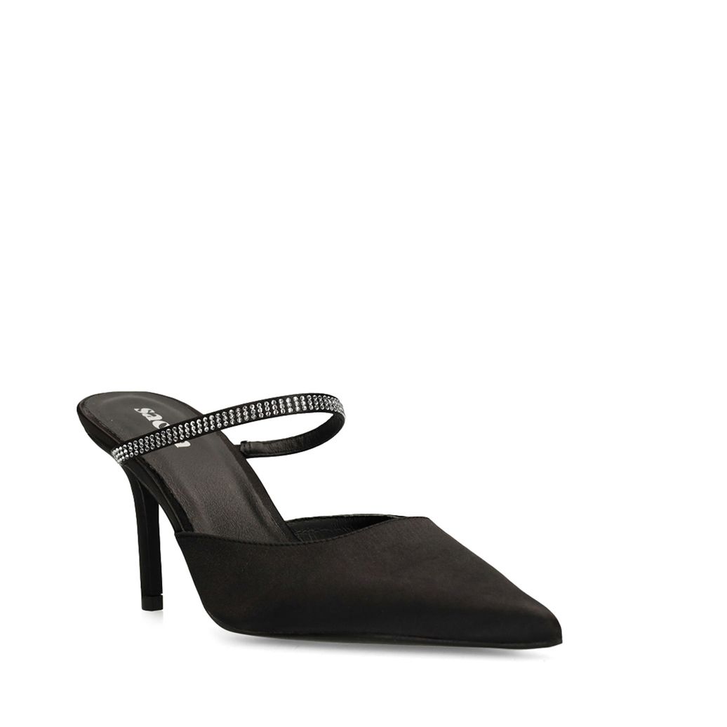 Escarpins avec bande strass - noir