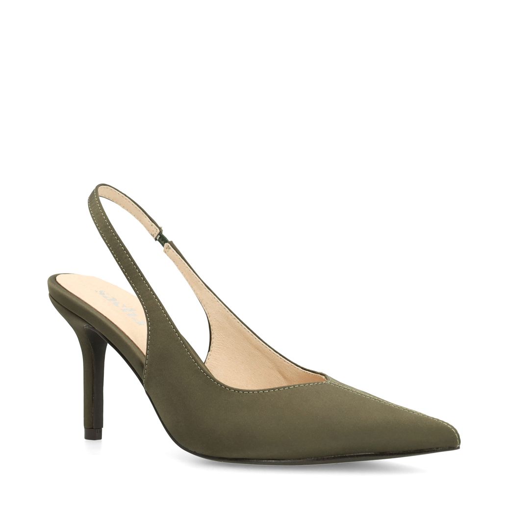 Groene slingback pumps