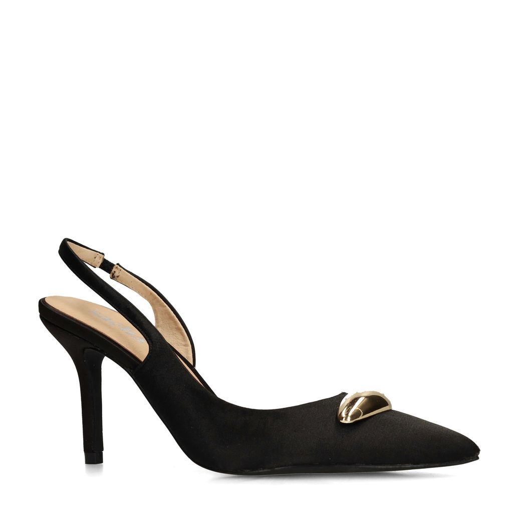 Escarpins slingback avec détail - noir