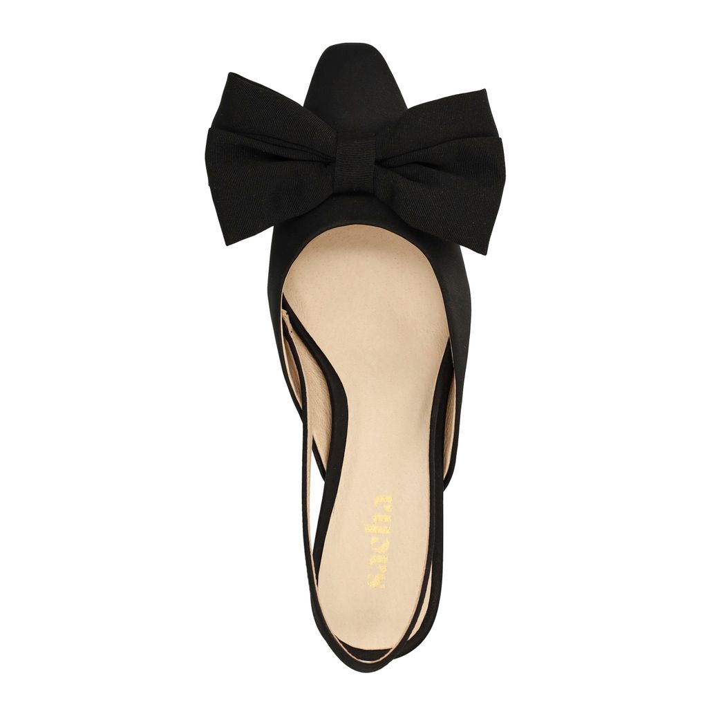 Escarpins slingback avec nœud - noir