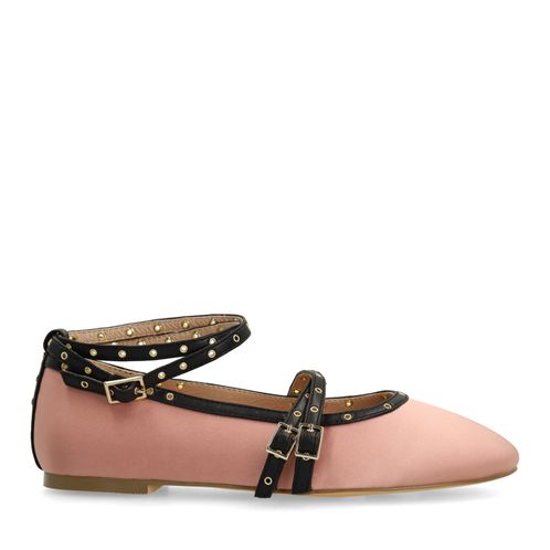 Roze ballerina's met gespen en bandjes
