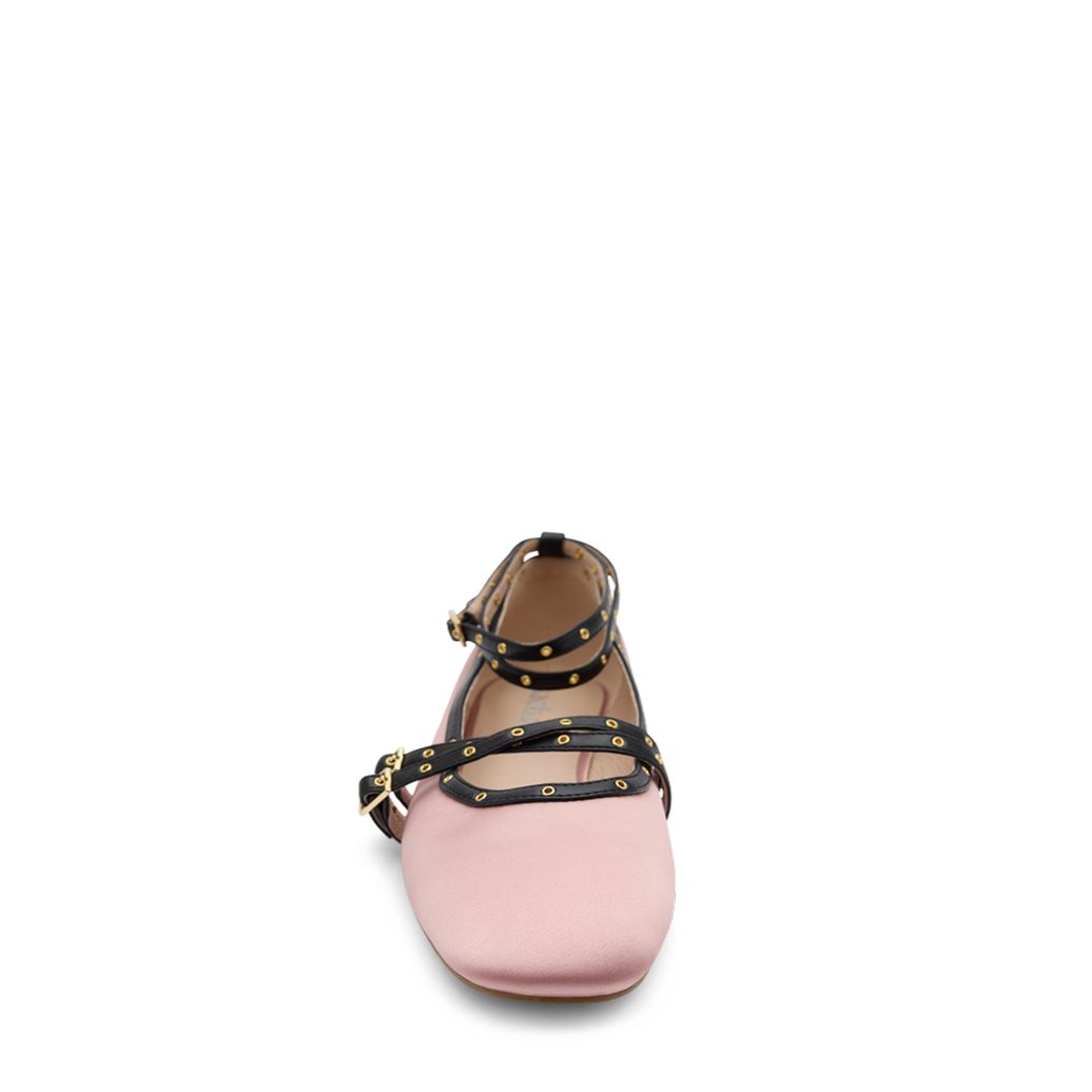 Roze ballerina's met gespen en bandjes