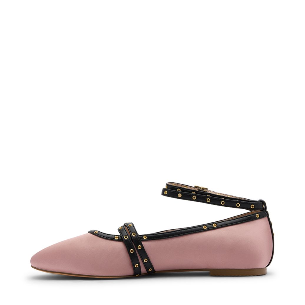 Roze ballerina's met gespen en bandjes