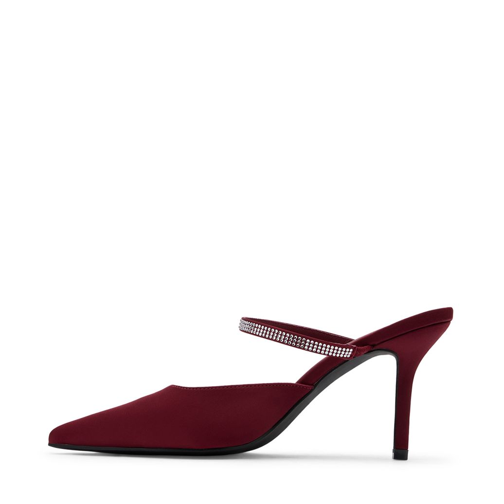 Escarpins avec bande strass - rouge