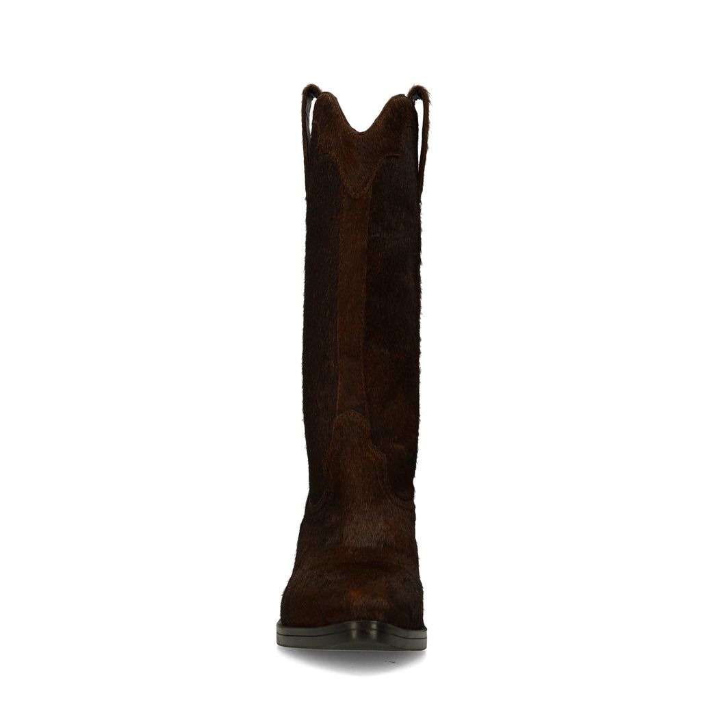Braune Cowboystiefel aus Pony Hair