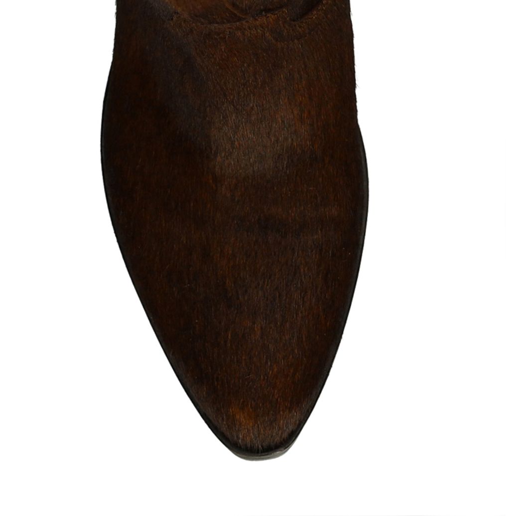 Braune Cowboystiefel aus Pony Hair