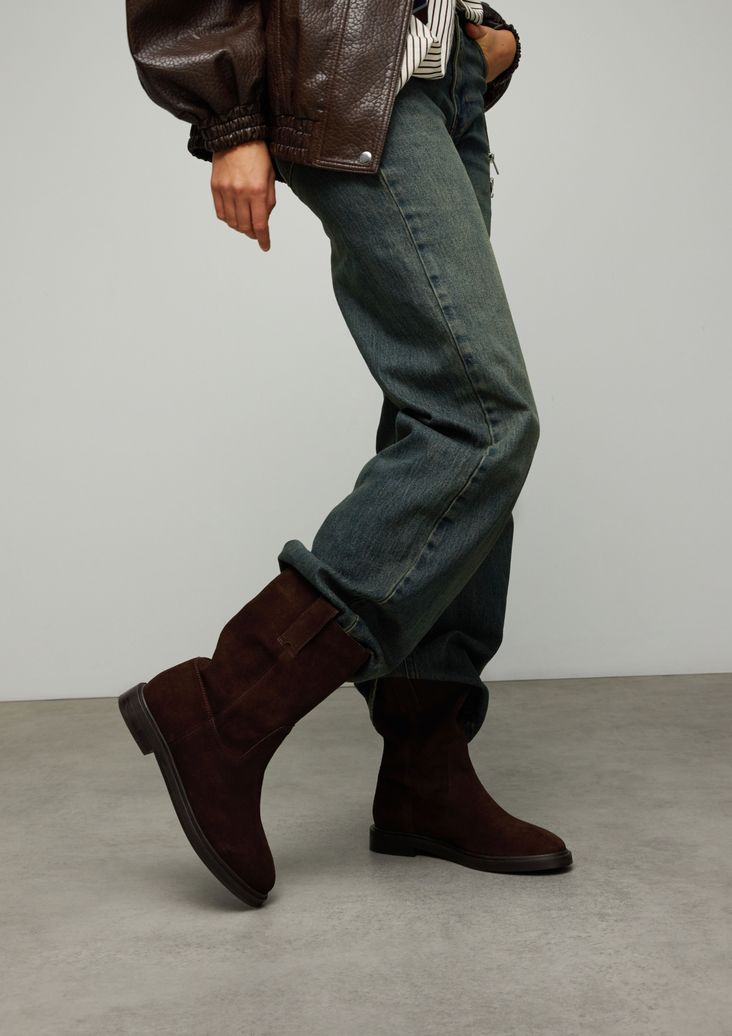 Bottines en daim - marron