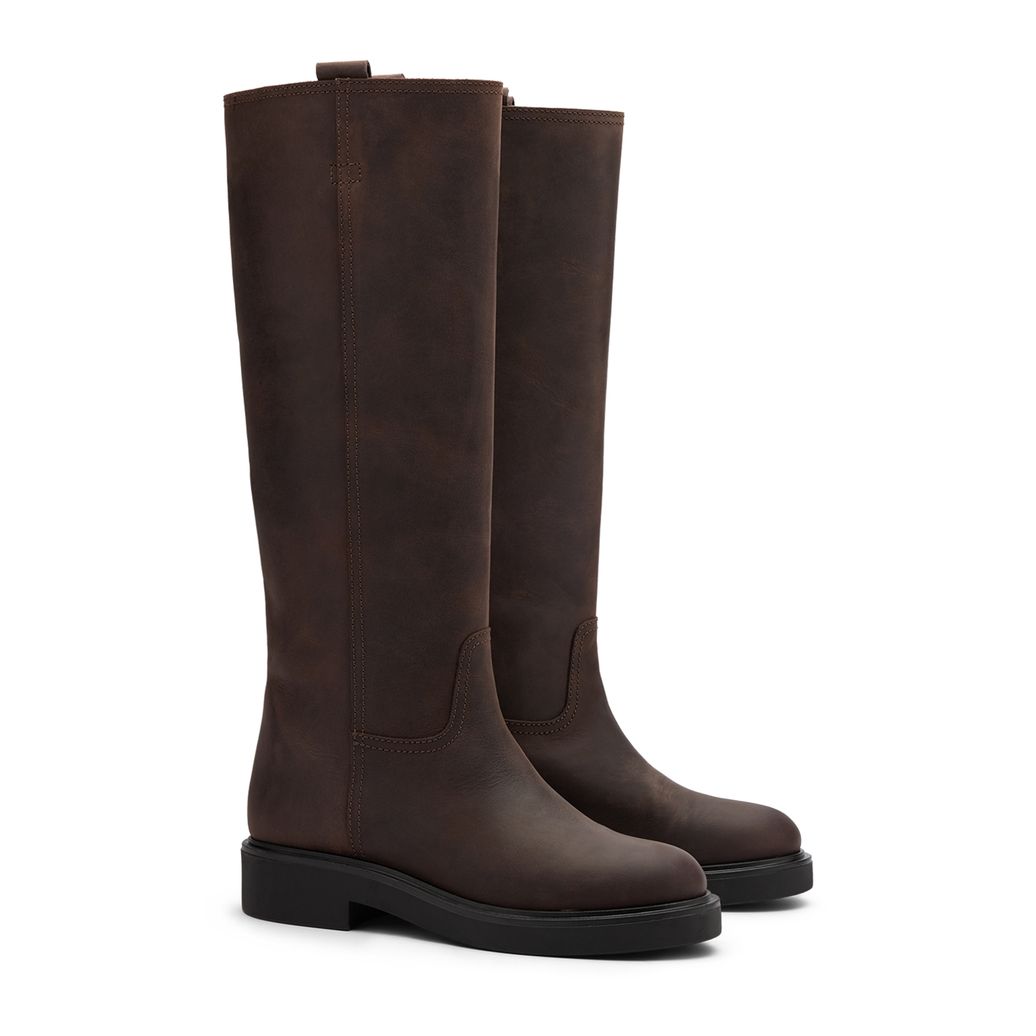 Braune Lederstiefel