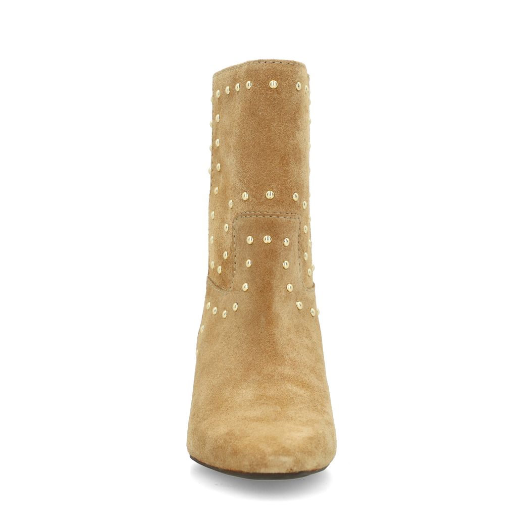 Bottines en daim avec clous - beige