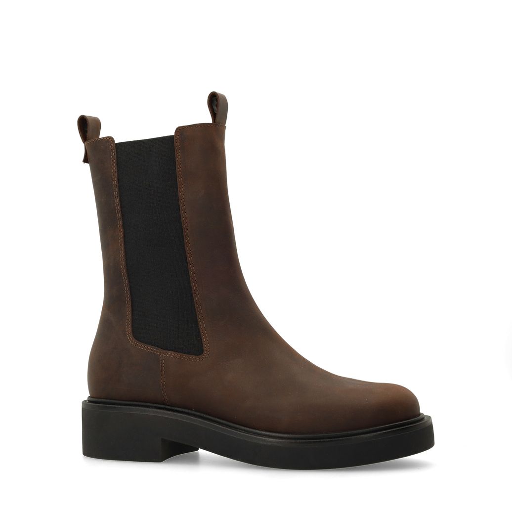 Braune Chelsea Boots aus Leder