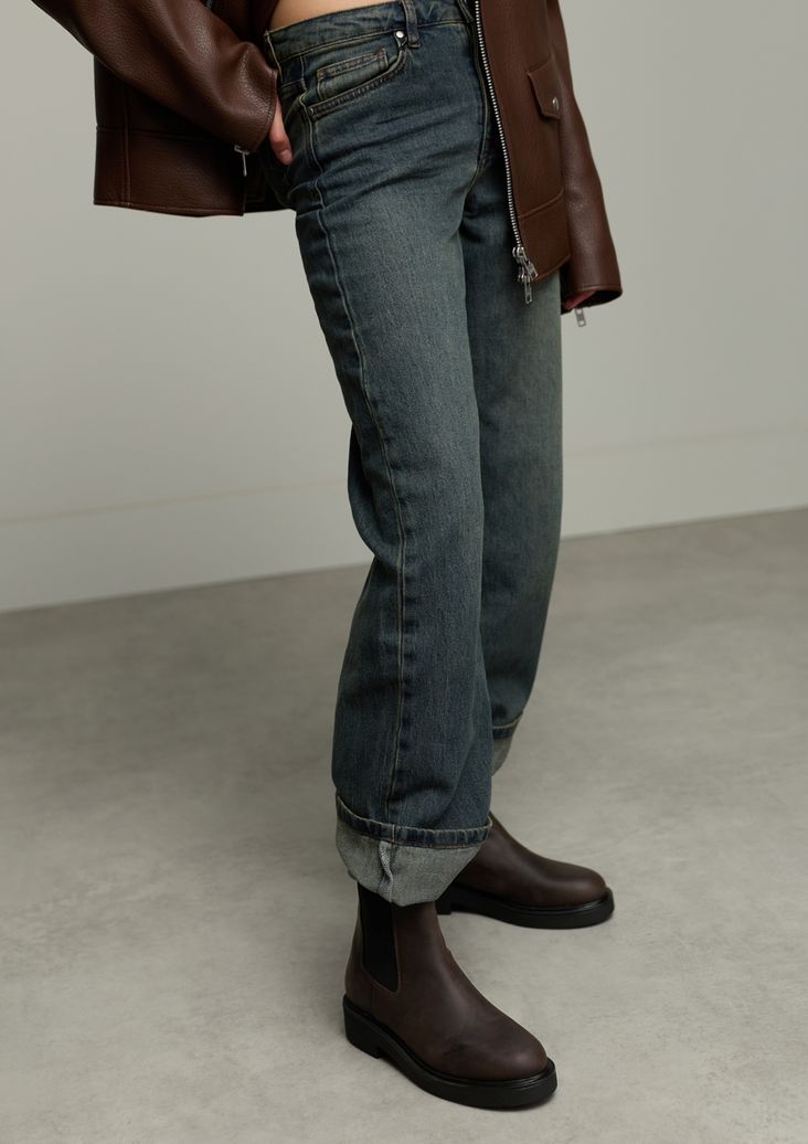 Braune Chelsea Boots aus Leder