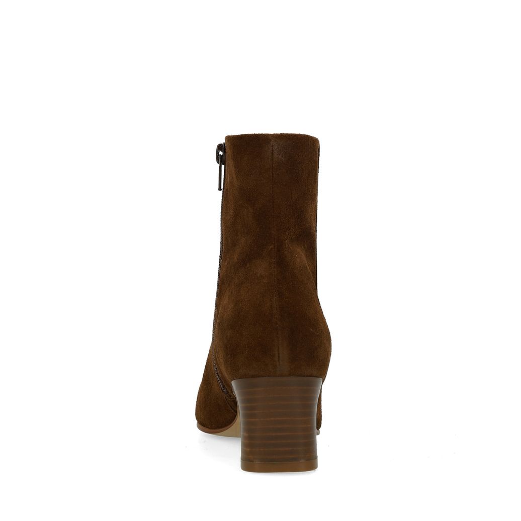 Bottines à talon en daim - marron