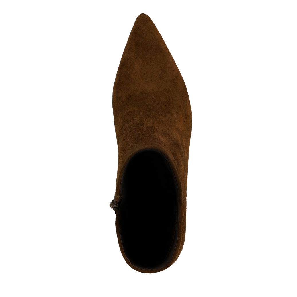 Bottines à talon en daim - marron