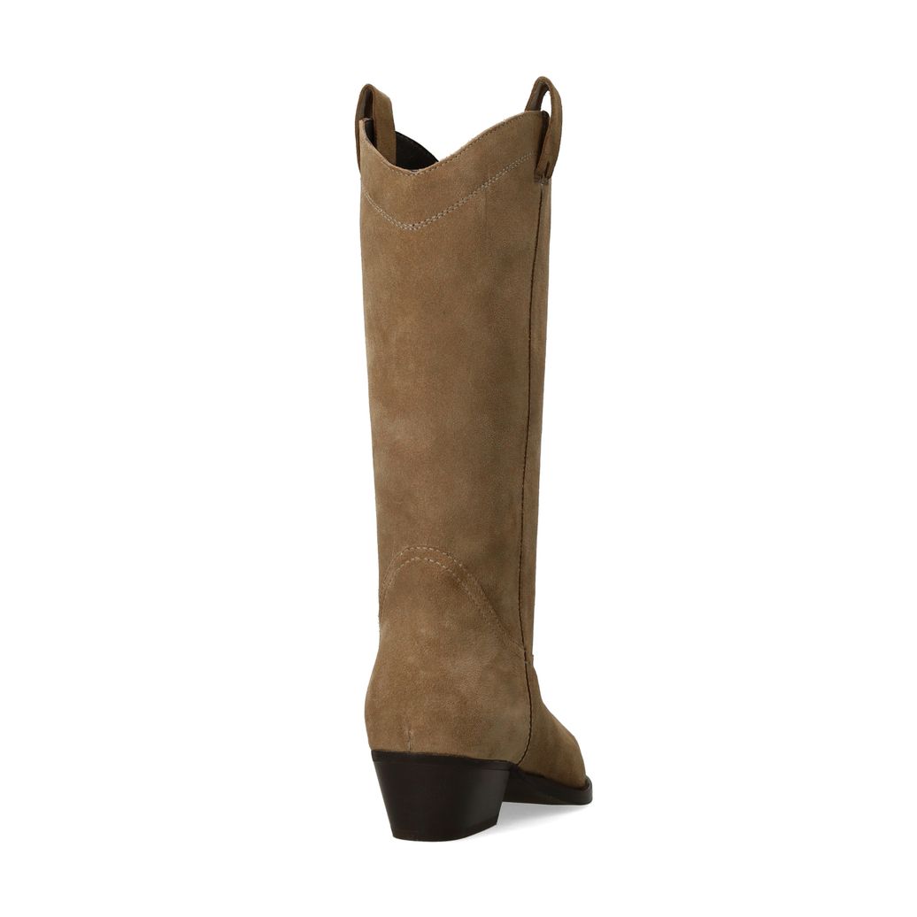 Beige suède cowboylaarzen