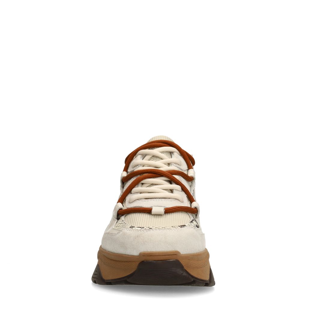 Witte sneakers met snake details