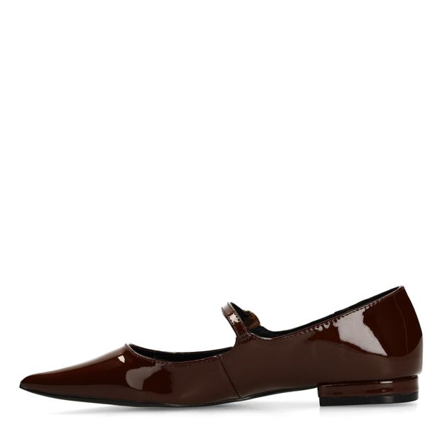 Ballerines vernies - marron