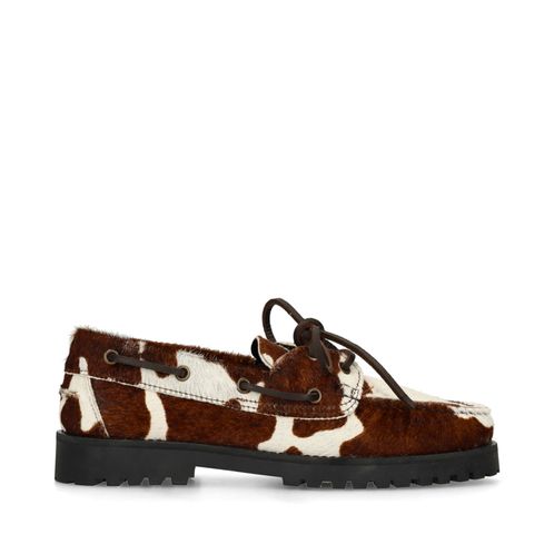 Bruine cow print veterschoenen