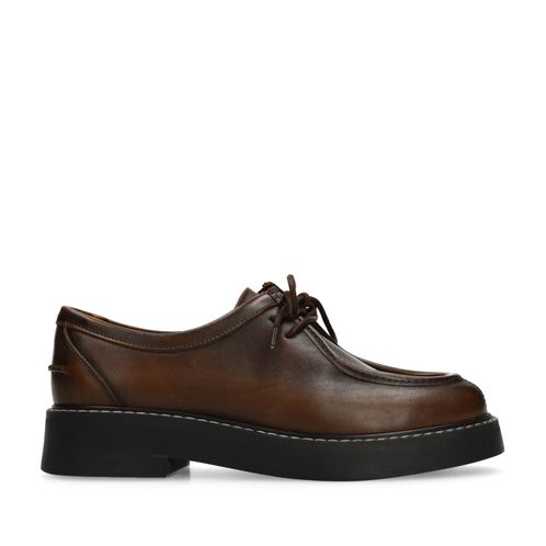 Chaussures à lacets en cuir - marron