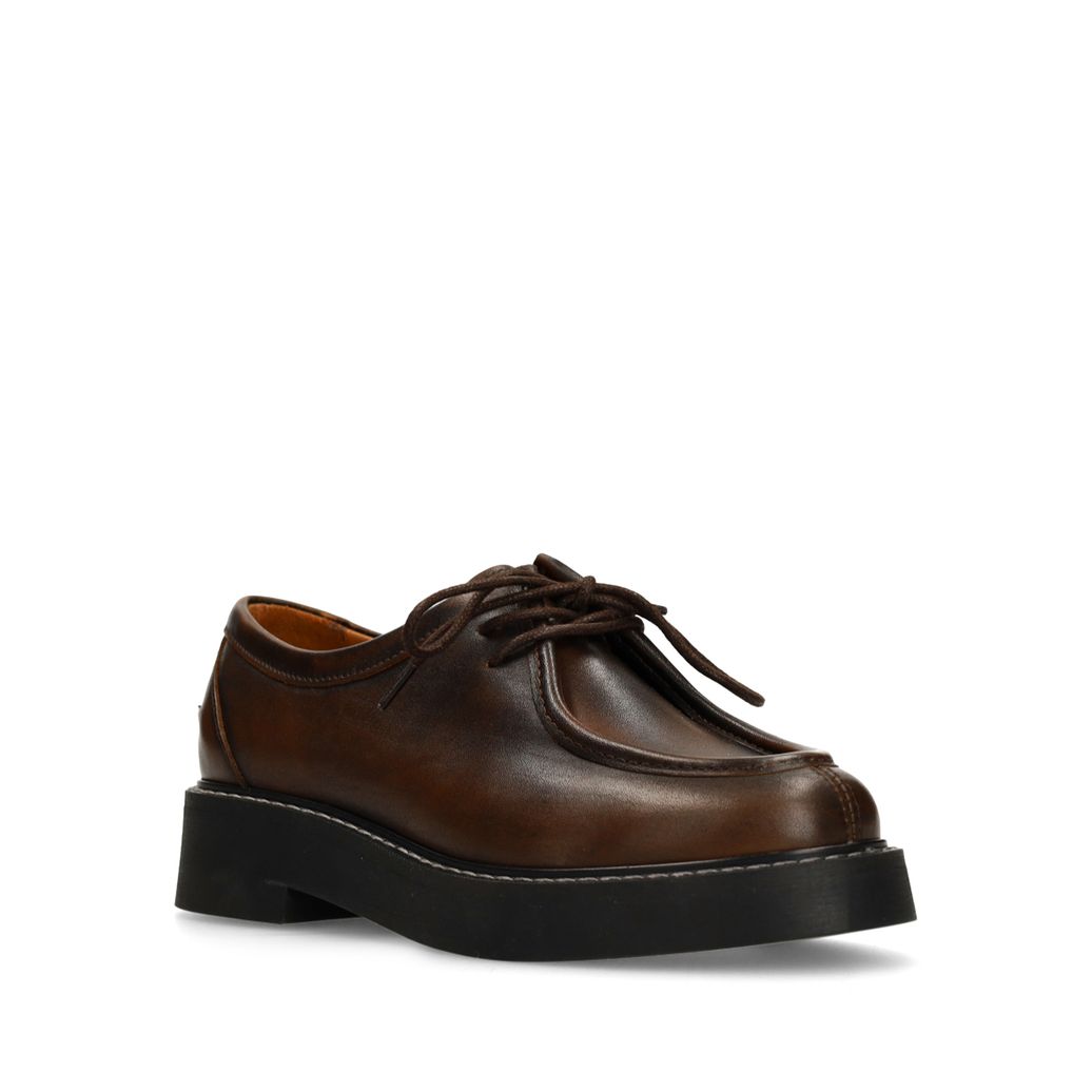 Chaussures à lacets en cuir - marron