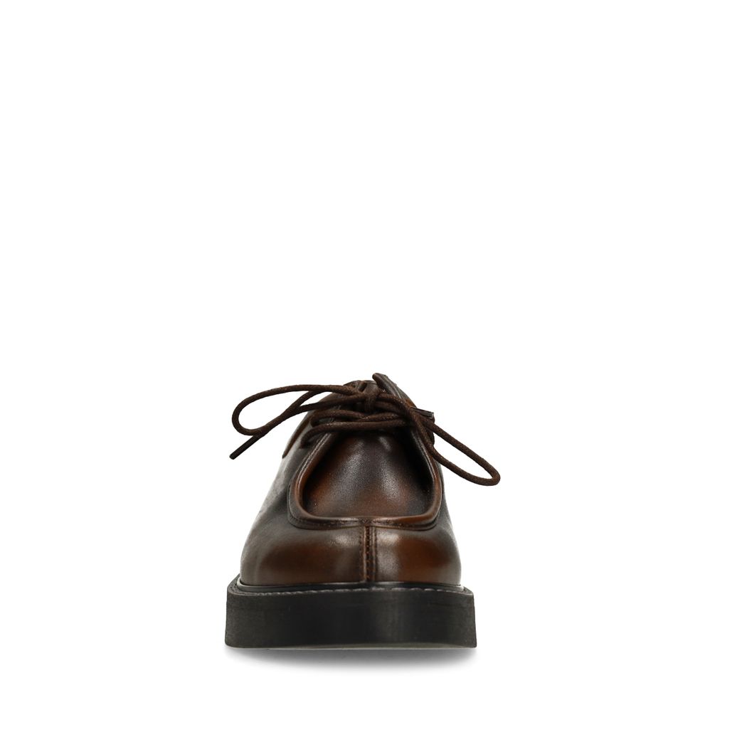 Chaussures à lacets en cuir - marron