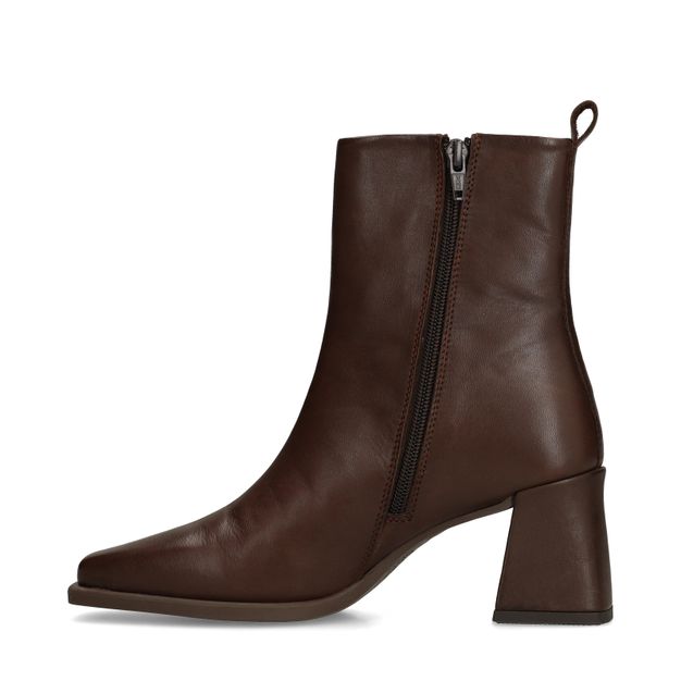 Bottines à talon cubain - marron