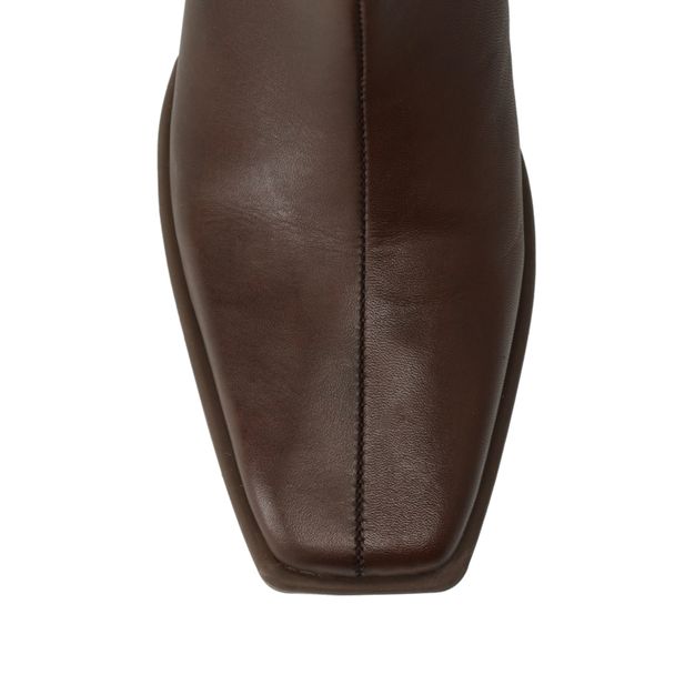 Bottines à talon cubain - marron