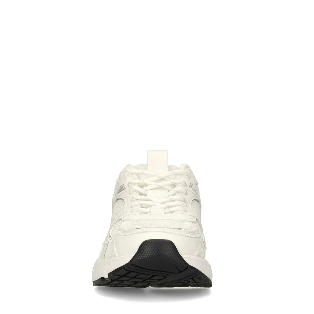 Witte sneakers met zilverkleurige details
