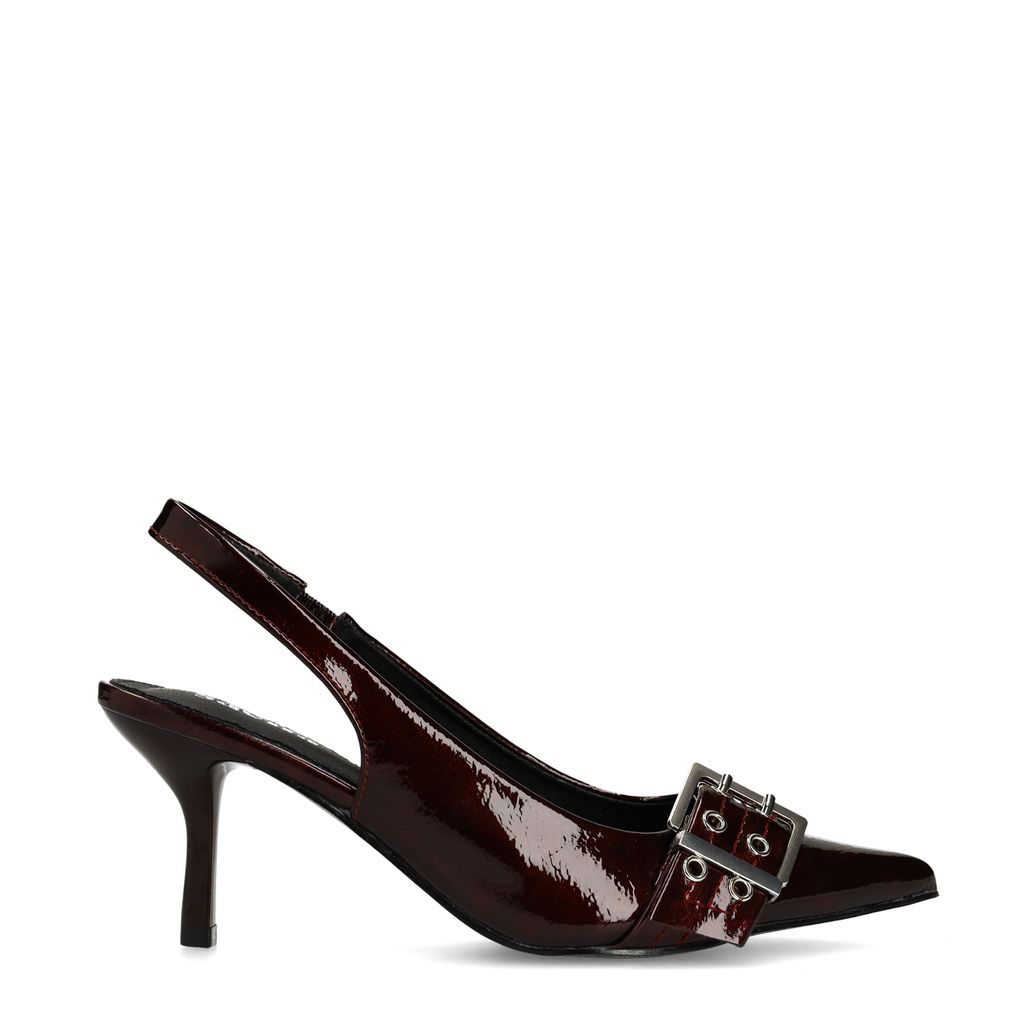 Slingbacks avec boucle - rouge