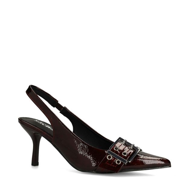 Bordeauxrote Slingbackpumps