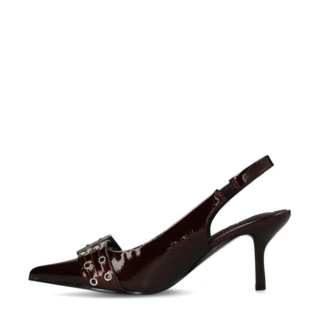 Bordeauxrote Slingbackpumps