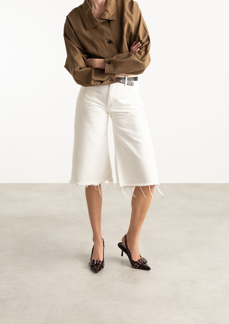 Bordeauxrote Slingbackpumps