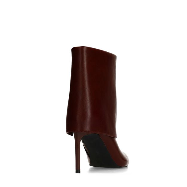 Bottines à talon avec rabat - rouge