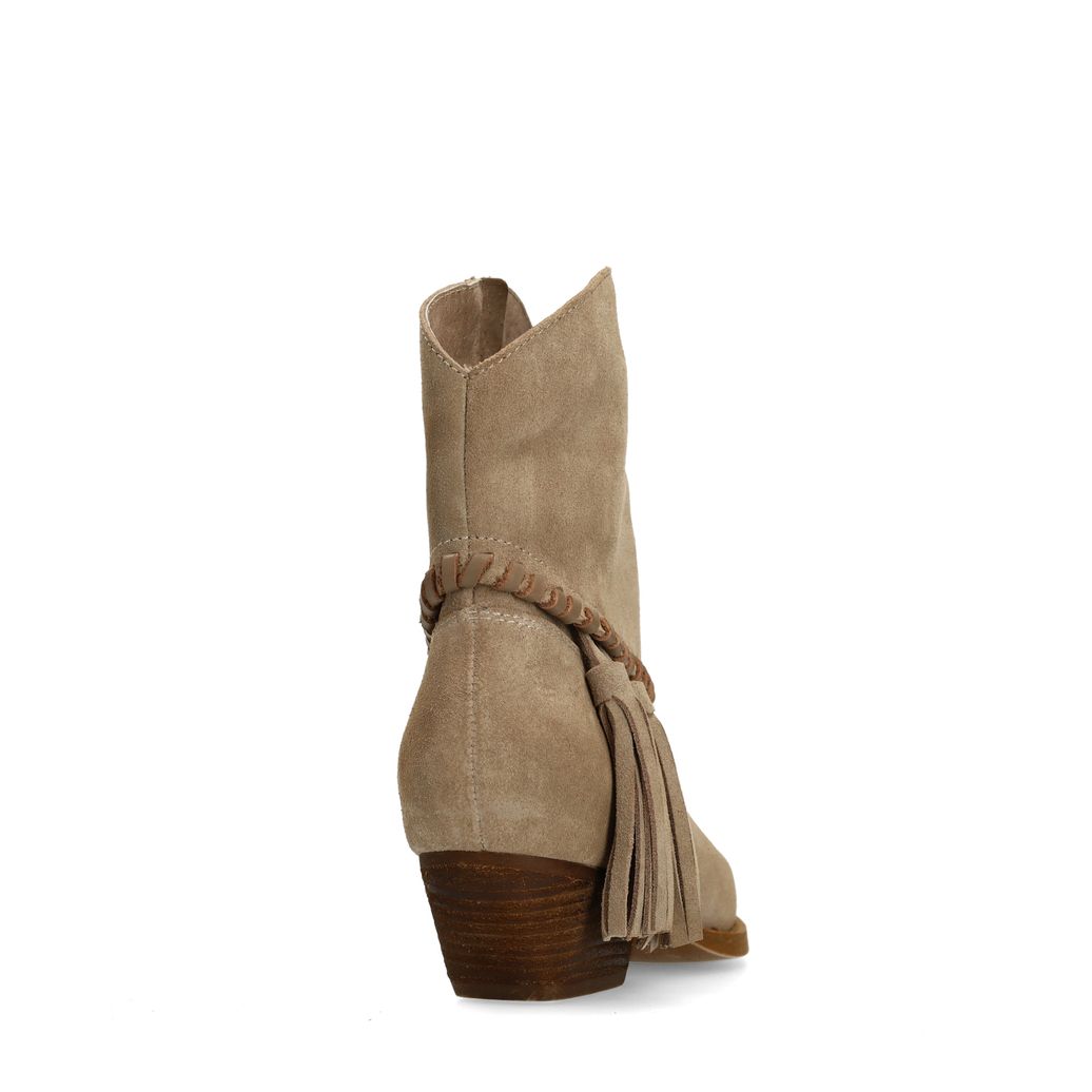Beige leren western laarsjes