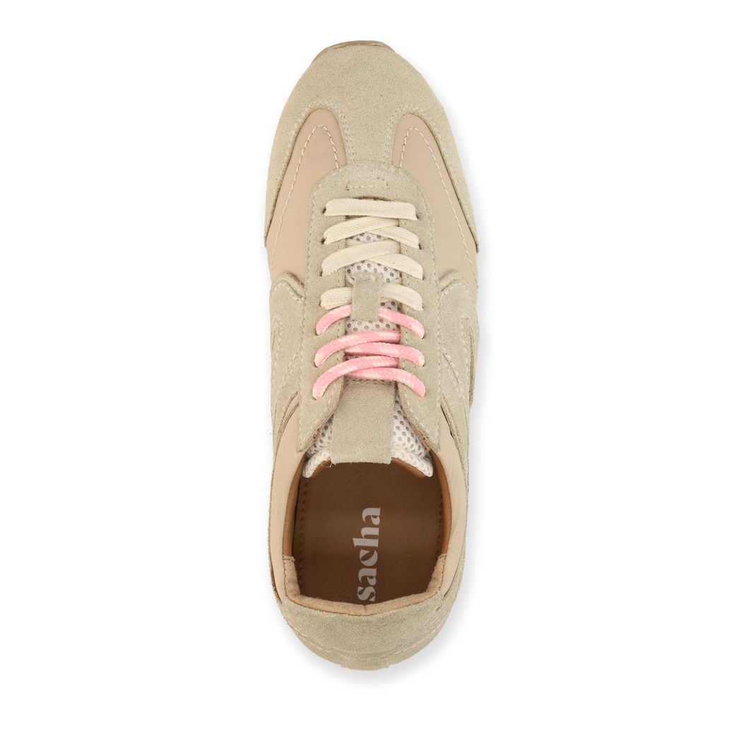 Baskets avec double lacets - beige