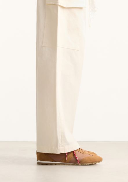 Baskets avec double lacets - marron