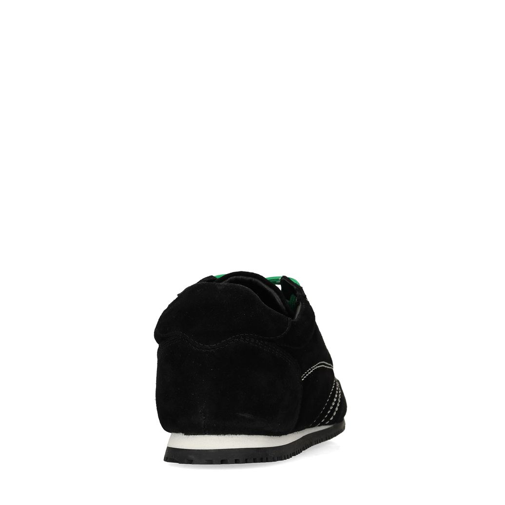 Schwarze Sneaker mit doppelter Schnürung