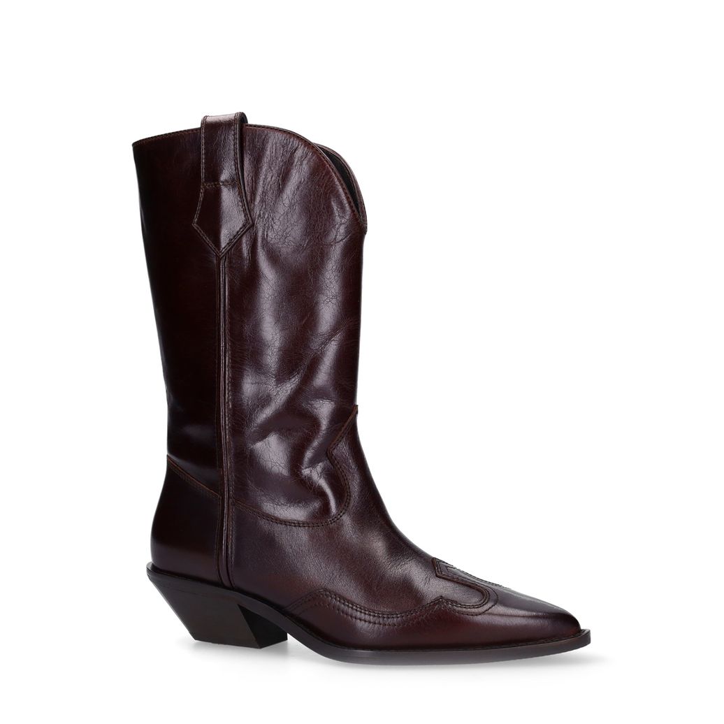 Santiags en cuir - rouge