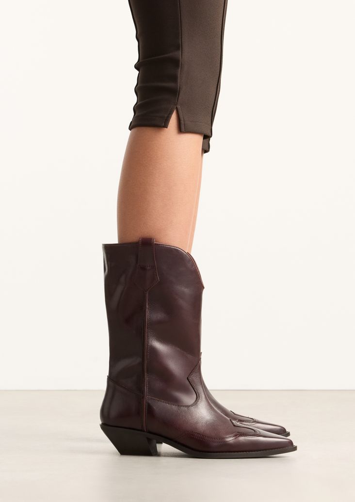 Santiags en cuir - rouge