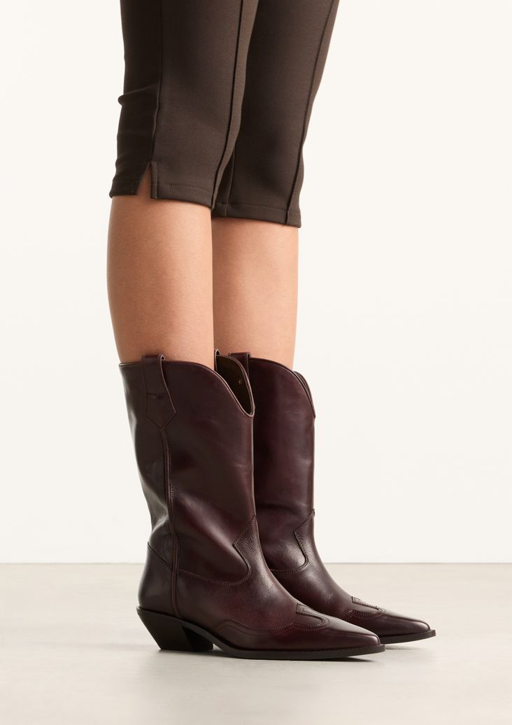 Santiags en cuir - rouge
