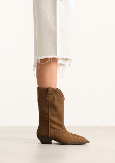 Santiags en daim - marron