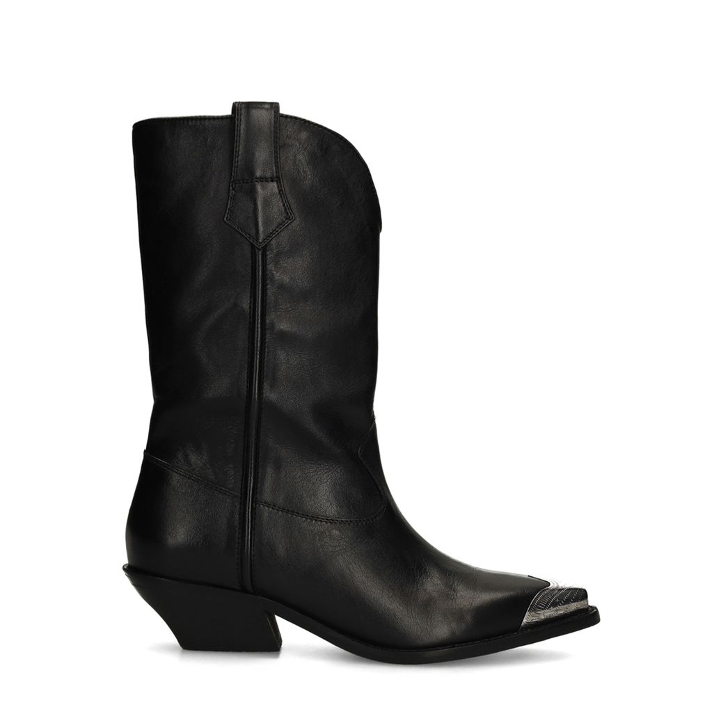 Schwarze Cowboystiefel aus Leder