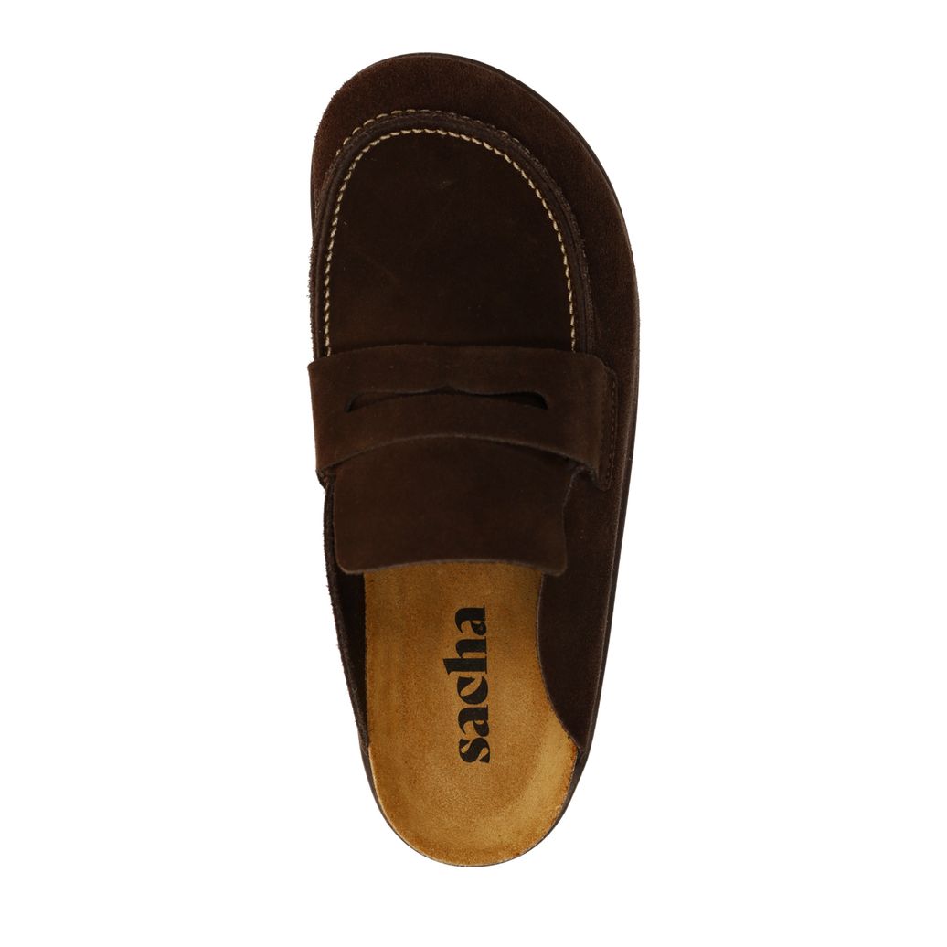 Mocassins en daim - marron foncé