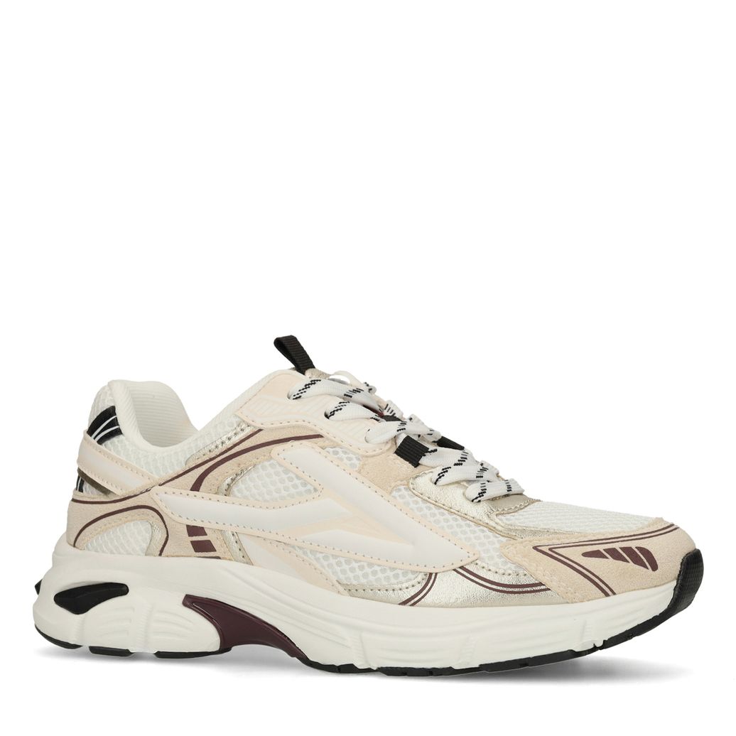 Witte sneakers met zwarte details