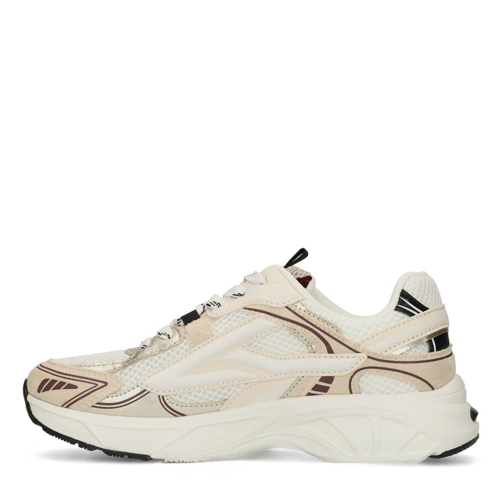 Witte sneakers met zwarte details