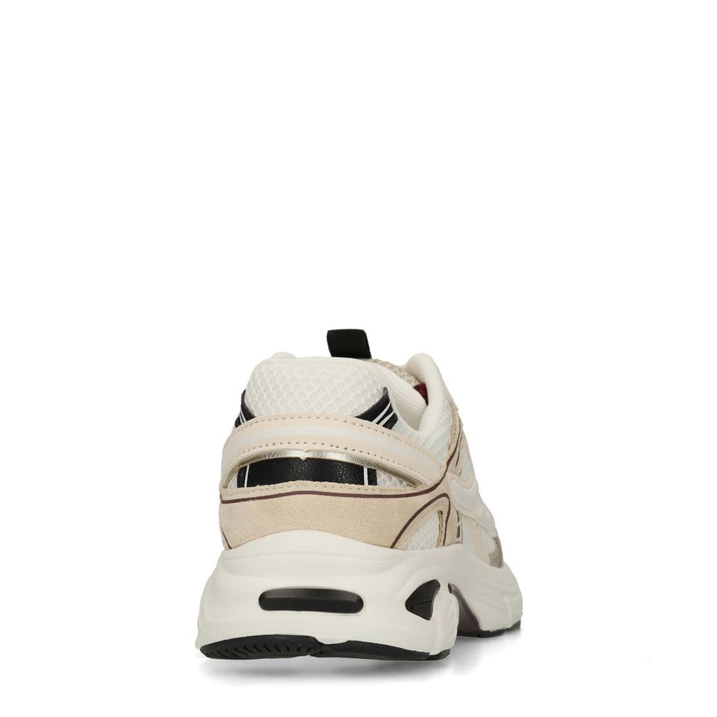 Witte sneakers met zwarte details