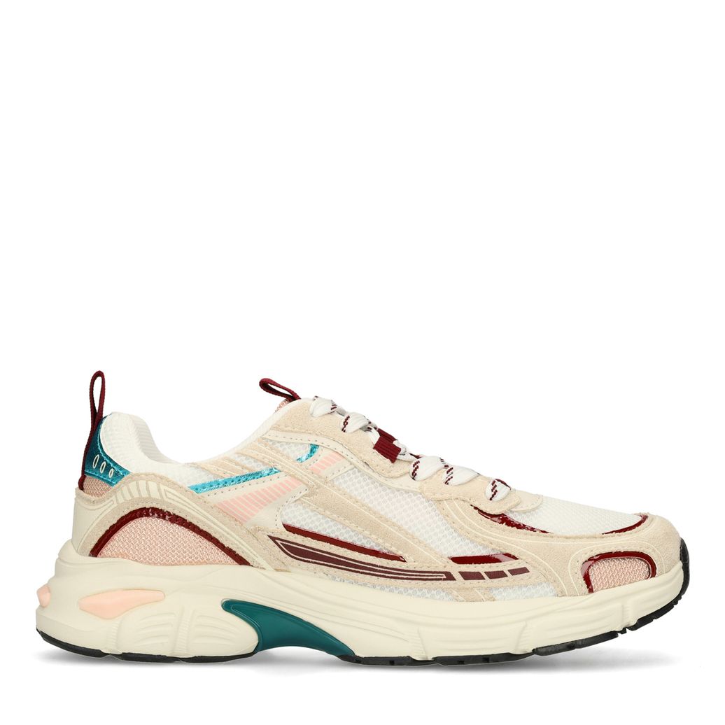 Weiße Sneaker mit farbigen Details