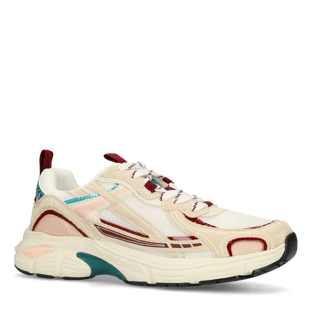 Weiße Sneaker mit farbigen Details
