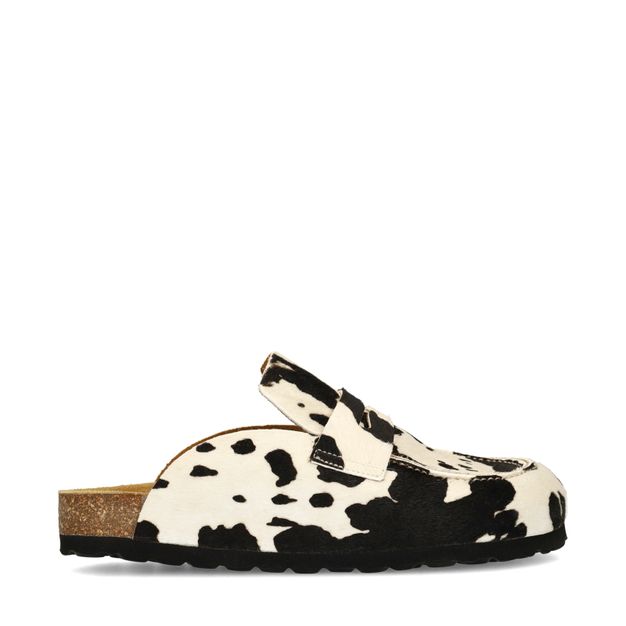 Chaussures à enfiler avec imprimé vache effet poils de poney